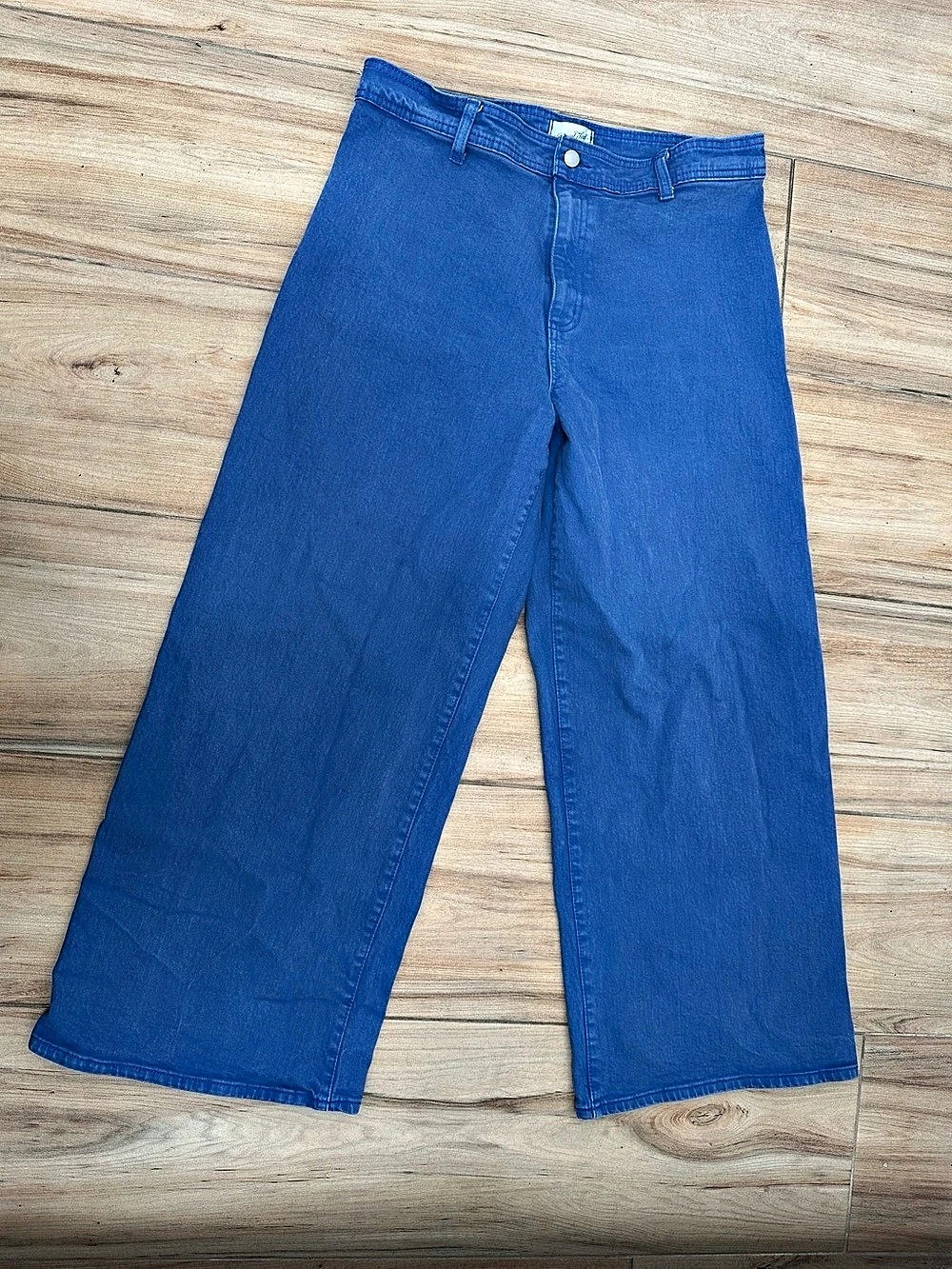 Universal Thread High-Rise Sailor Wide Leg Ankle Jeans Blue 14